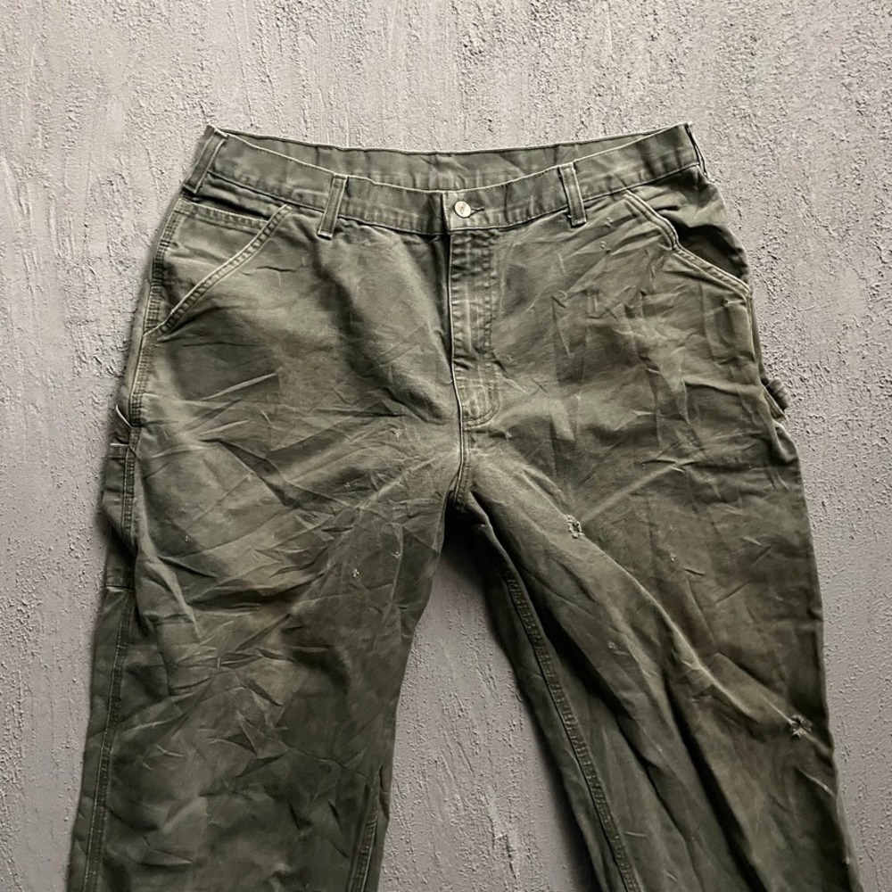 Vintage‎ Distressed Carpenter Pants Mens 36x28 Green 90s Carhartt